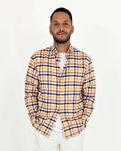 CAMICIA OVERSIZE IN FLANELLA LEGGERA