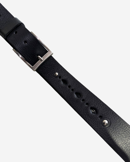 CINTURA IN PELLE - TRAFORATA E BORCHIE