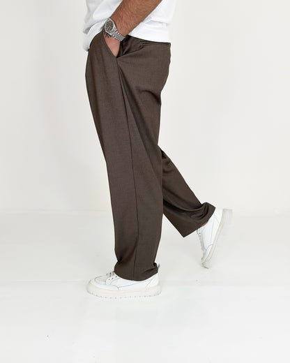 PANT AMPIO MARRONE