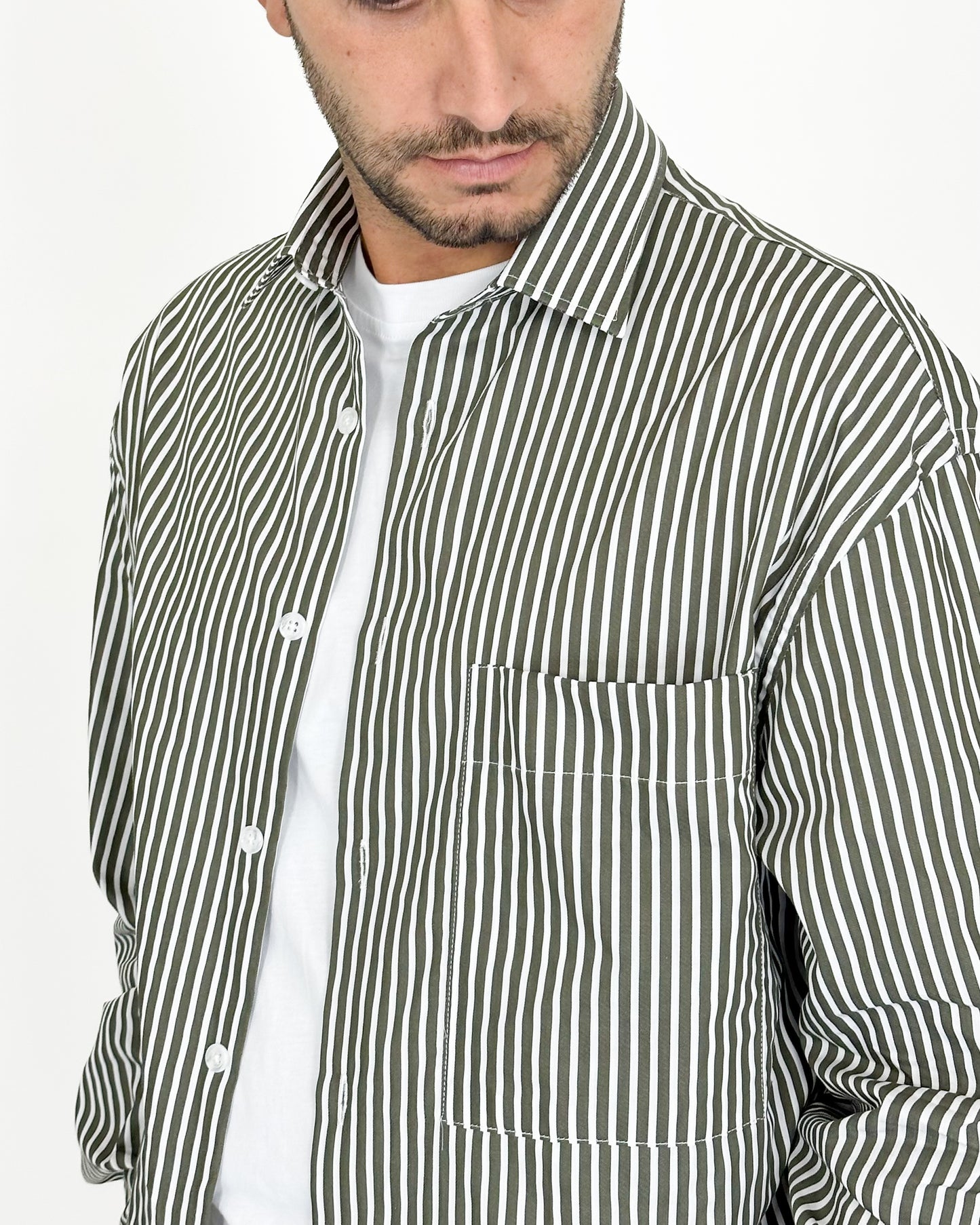 CAMICIA SQUADRATA VERDE M.