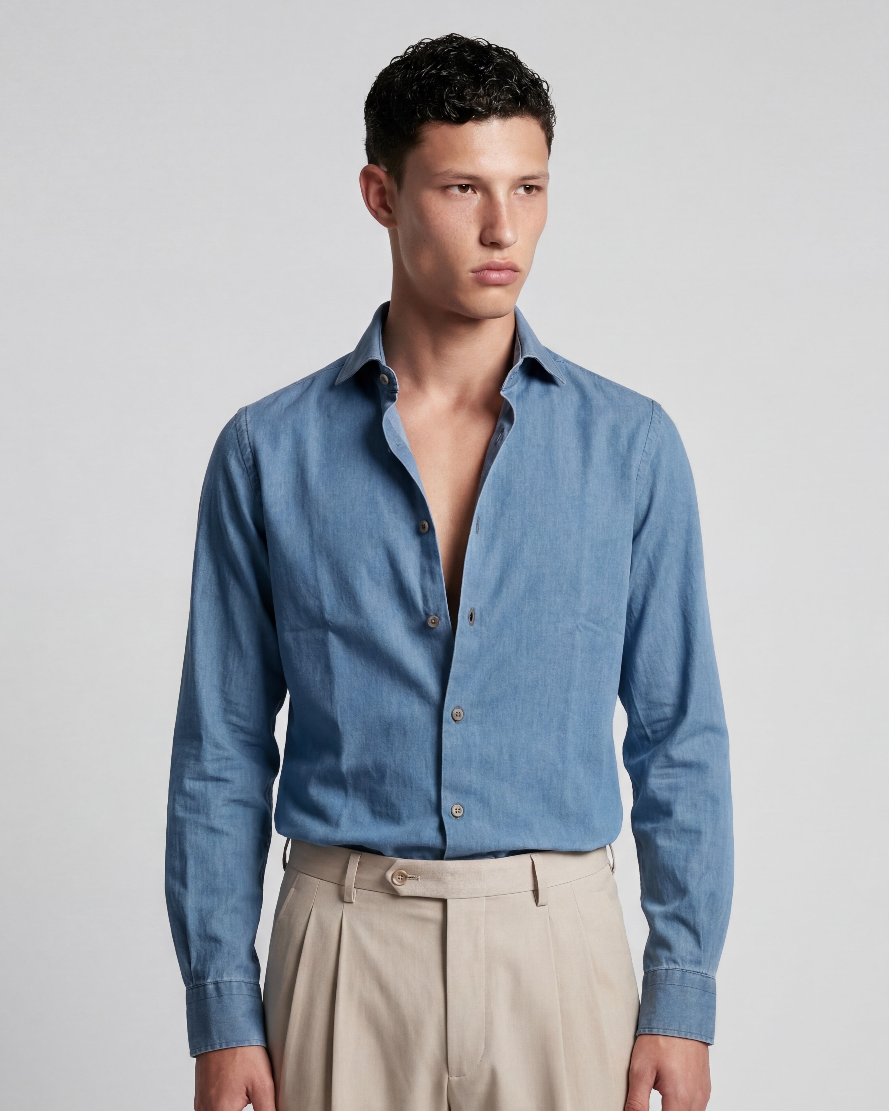 CAMICIA IN COTONE JEANS