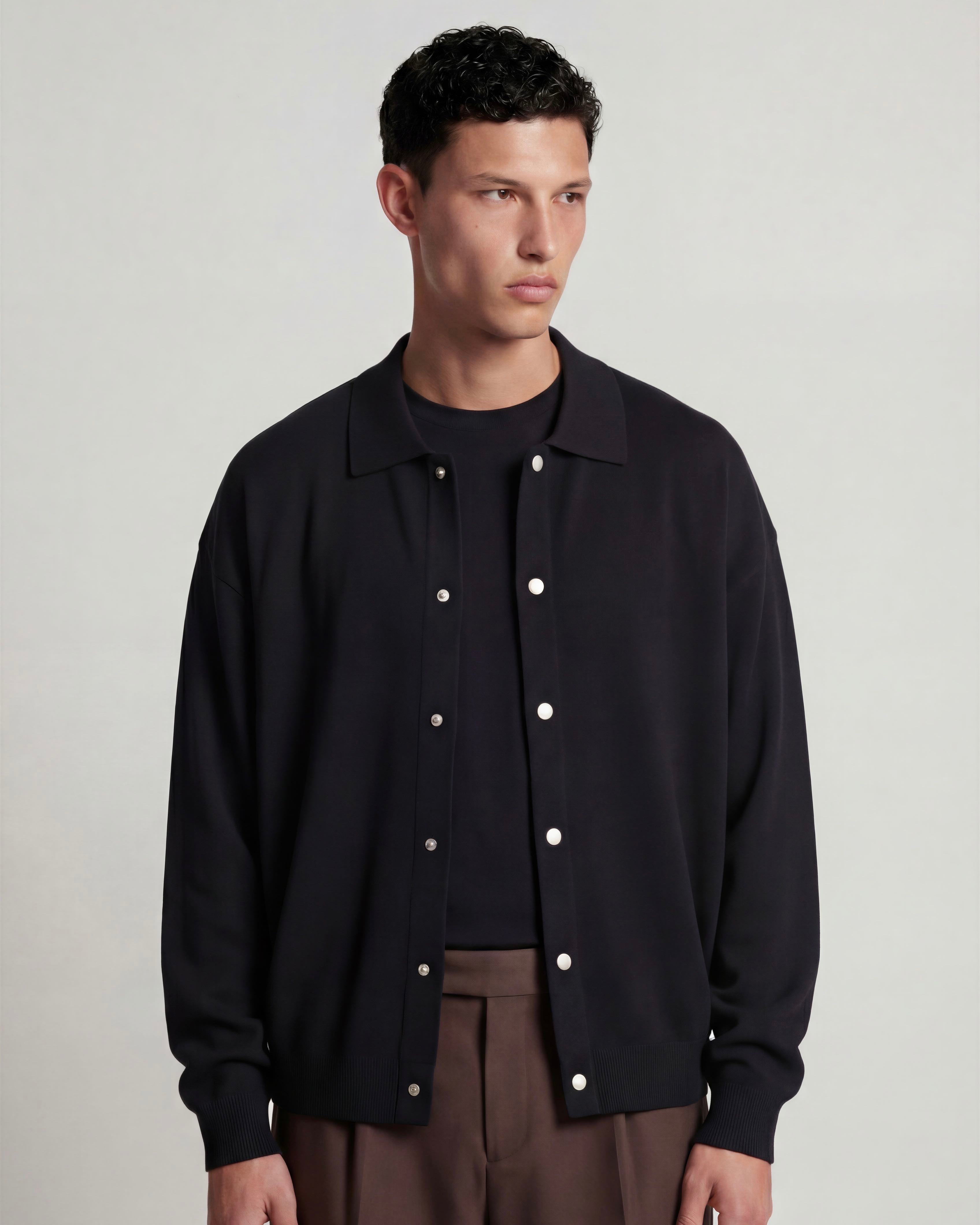 CARDIGAN STRUTTURATO - NERO
