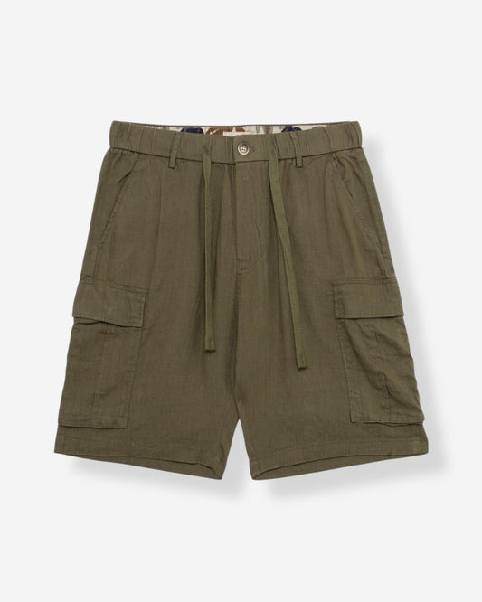 BERMUDA CARGO IN LINO - VERDE