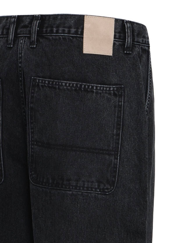Dettaglio tasca posteriore jeans baggy nero
