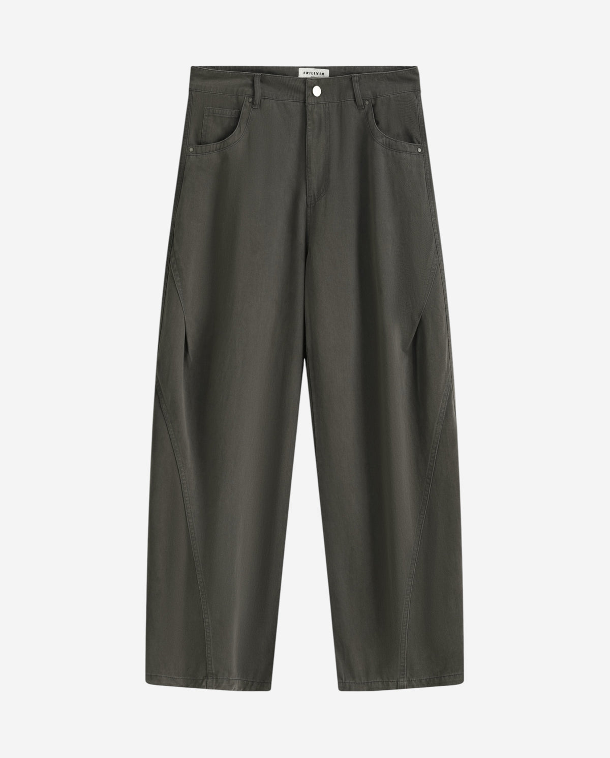 Pantalone balloon fit grigio vista frontale
