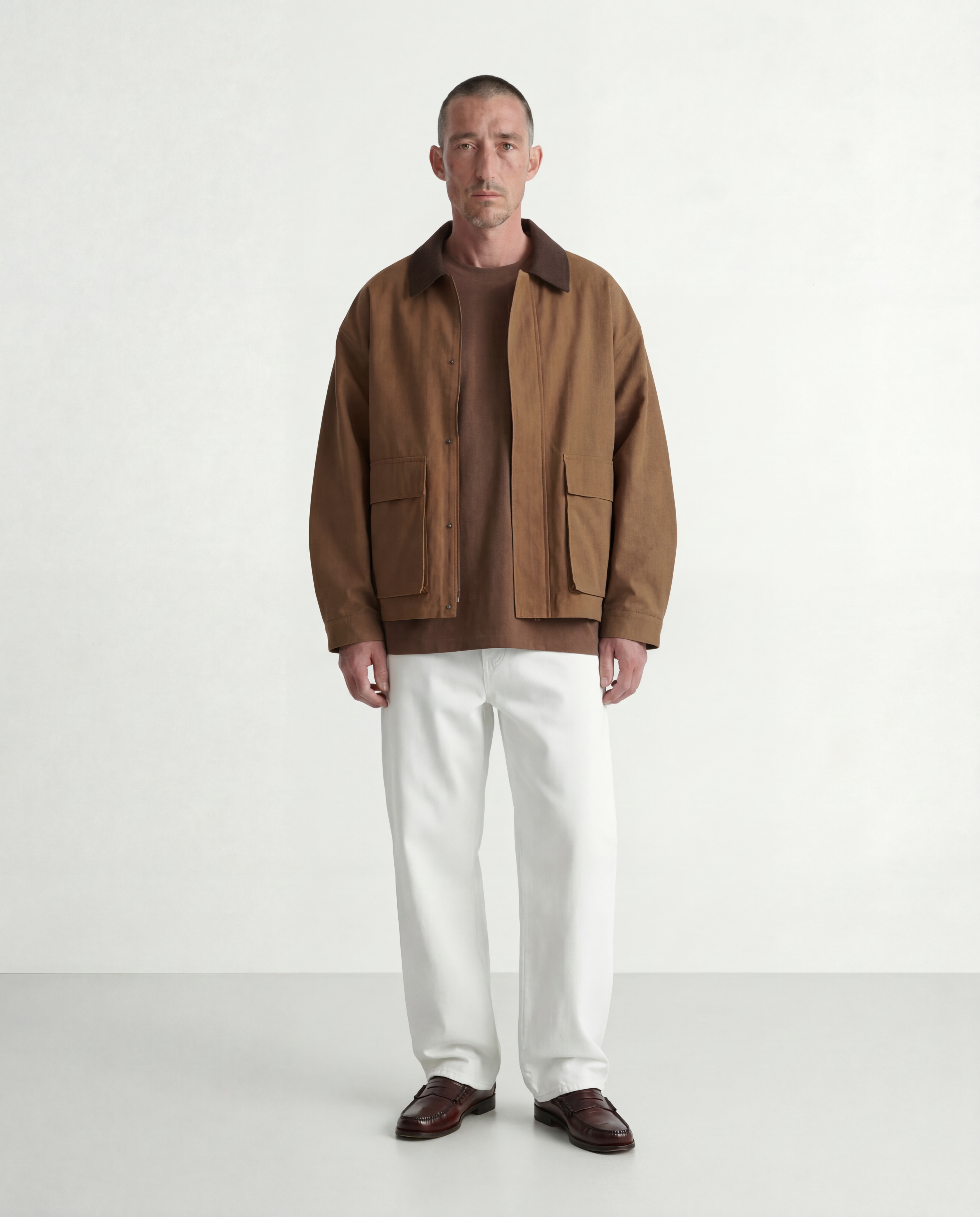 GIACCA OVERSIZE CON COLLO A CONTRASTO