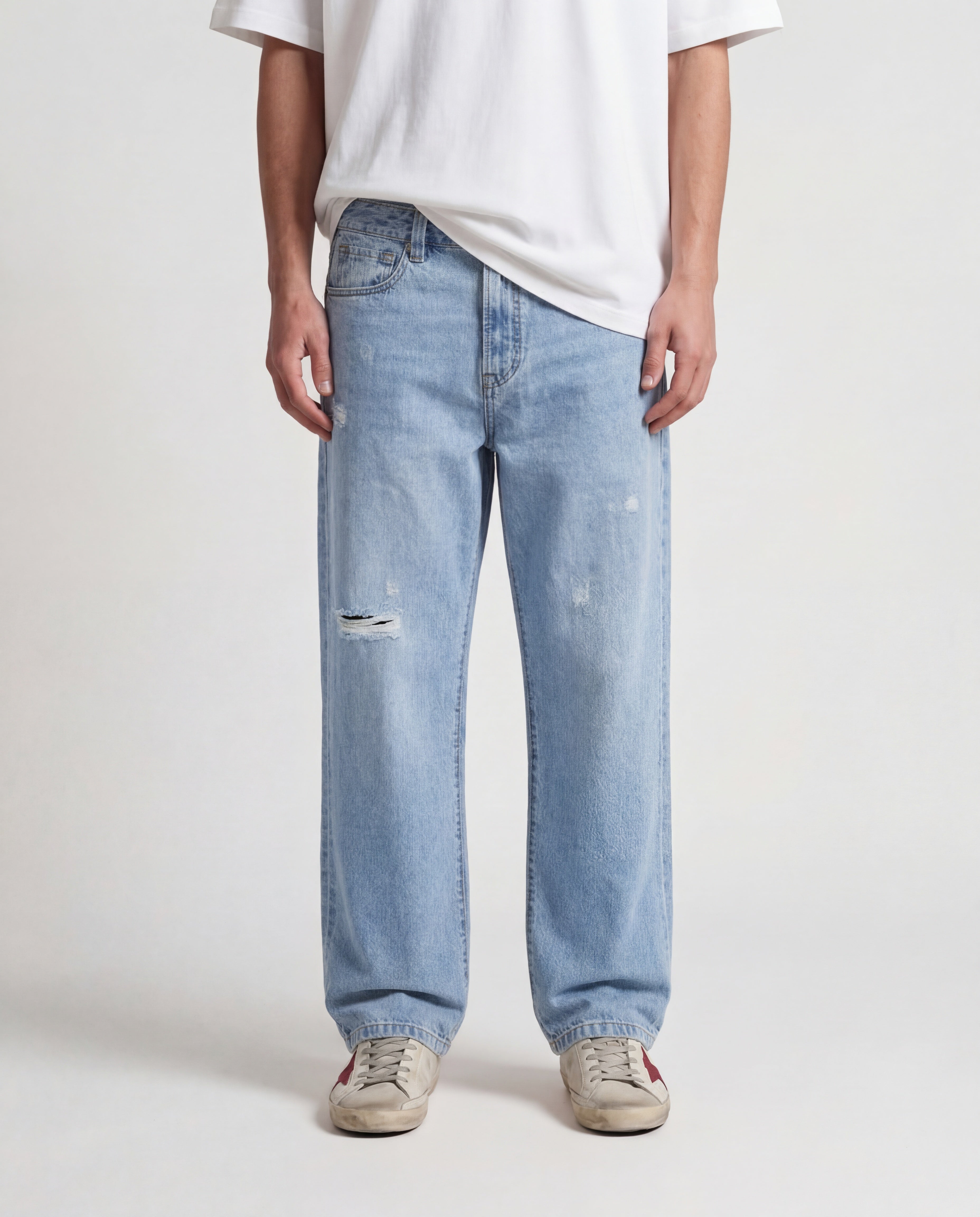 JEANS BAGGY DENIM - LAVAGGIO CHIARO