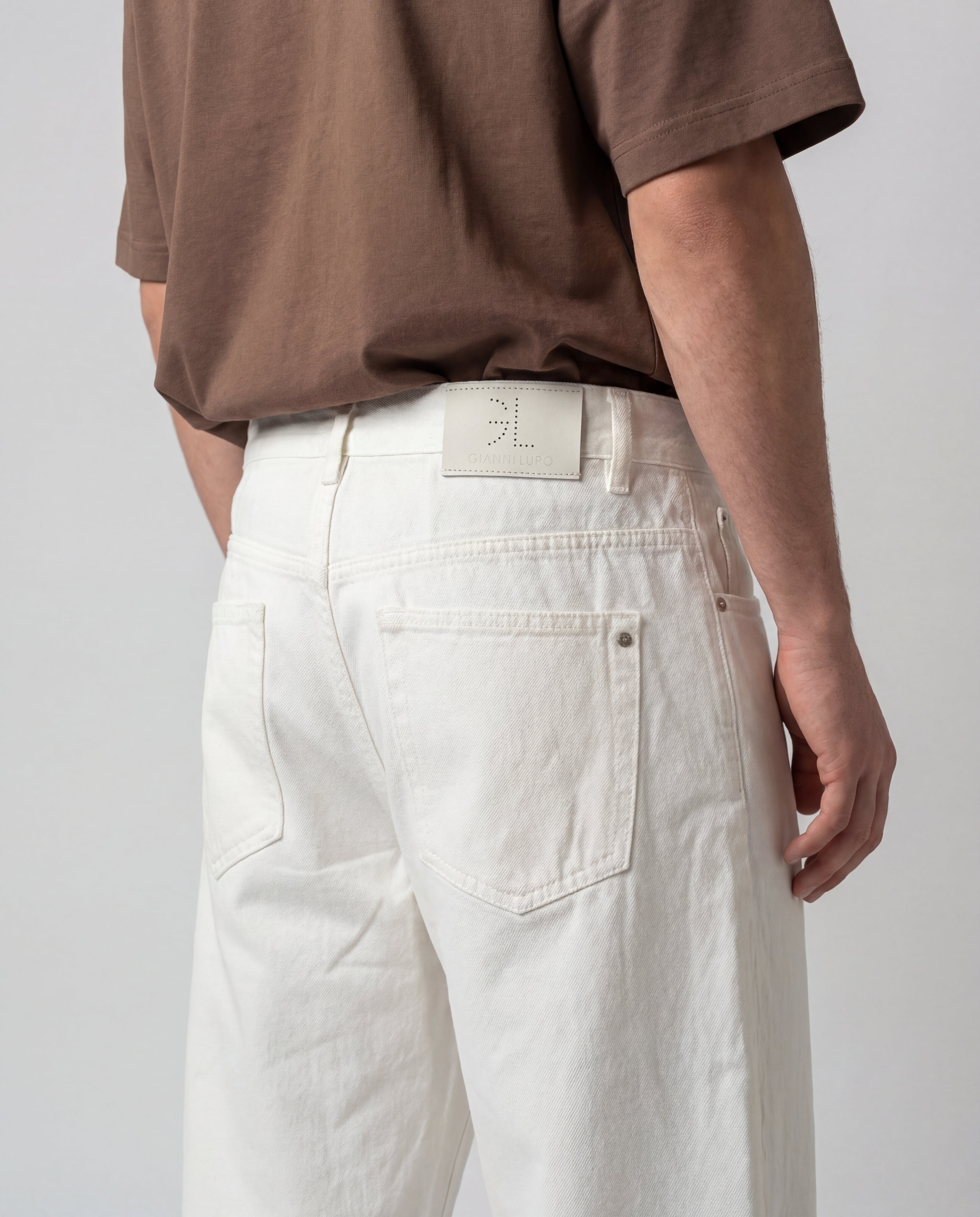JEANS WIDE FIT - BIANCO